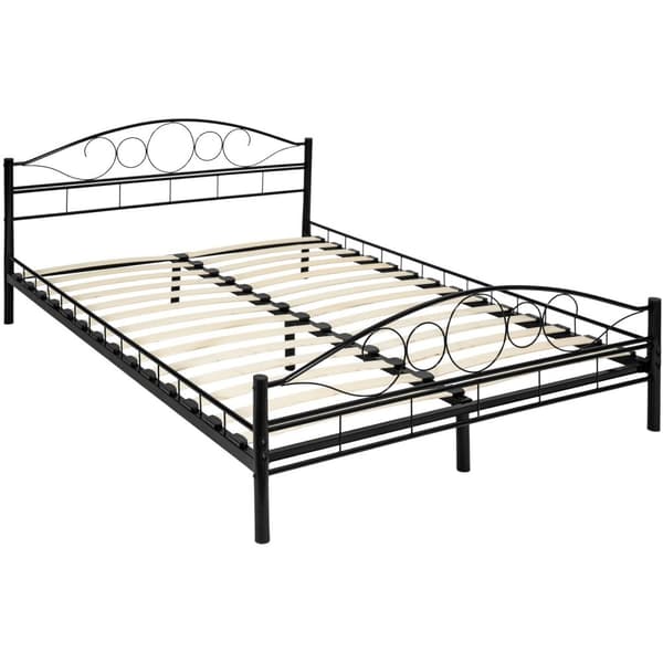 Sengeramme med lamelbund, Klassisk - 200 x 140 cm,sort/sort