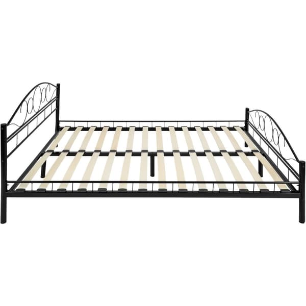 Sengeramme med lamelbund, Klassisk - 200 x 140 cm,sort/sort