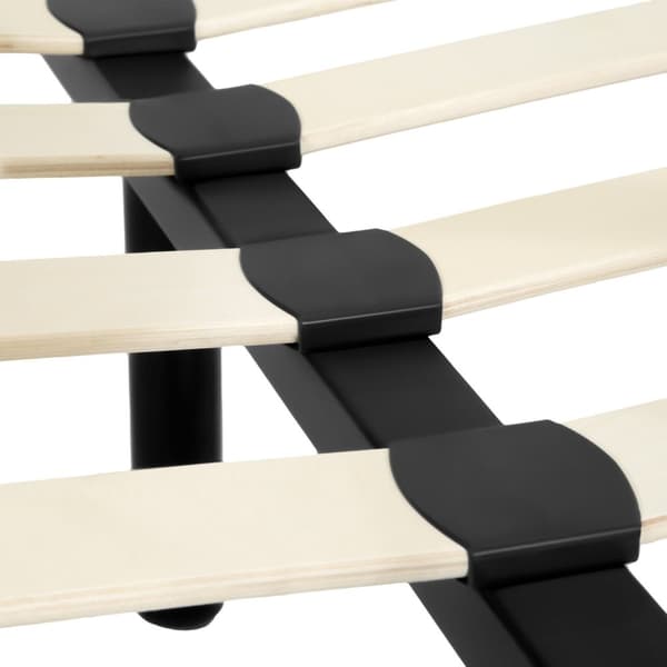 Sengeramme med lamelbund, Klassisk - 200 x 180 cm,sort/sort
