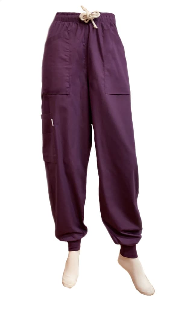 Henkilökunnan housut hihansuilla, luumu,Staff trousers with cuffs, plum