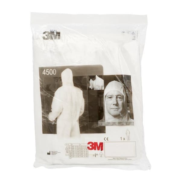 3m proffsdräkt - 4500W3XL - Engångsskyddsdräkt 4500, Vit, 3XL
