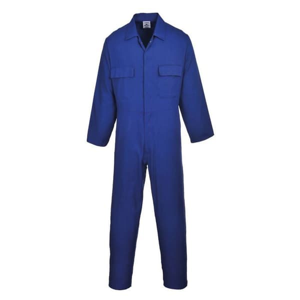 Kombination Euro Work Polycotton Portwest - Royal Blå