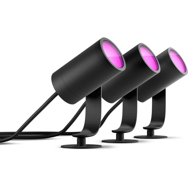 Philips Hue WCA Lily Hagebelysning 3x8W Sort Startsett