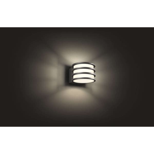 Philips Hue W Lucca Vegglampe 1x9.5W Sort