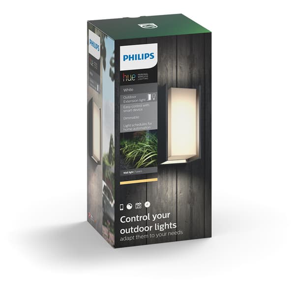Philips Hue W Turaco Vegglampe 1x9.5W Antrasitt