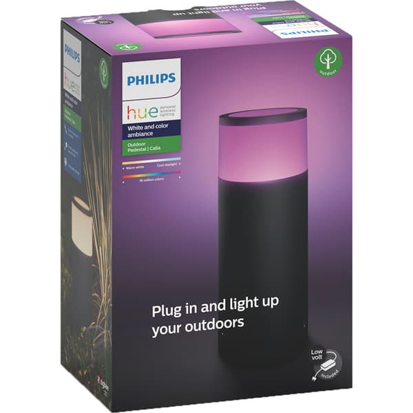 Philips Hue WCA Calla Pidestall Lav Sort Base Kit