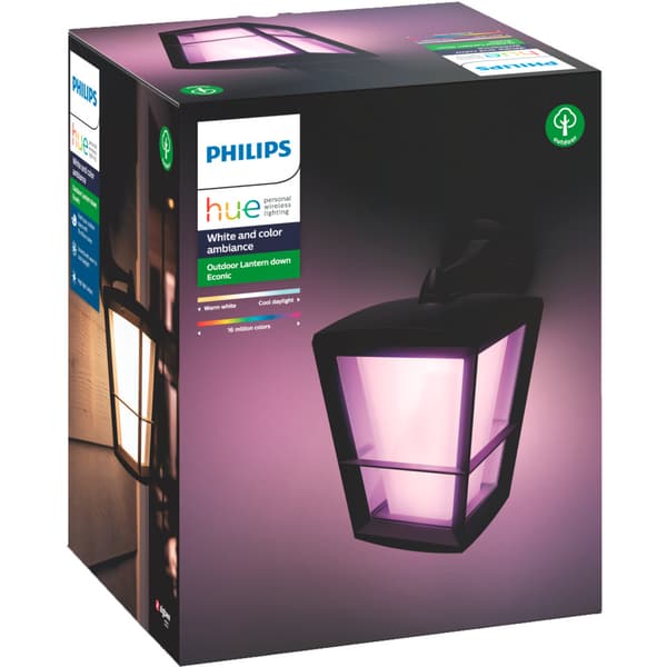 Philips Hue WCA Econic Vegglampe Ned Sort