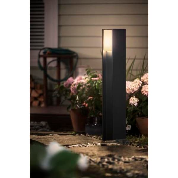 Philips Hue W Turaco Hagestolpe 1x9.5W Antrasitt
