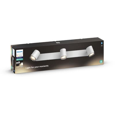 Philips Hue WA Adore Trippel Spot 3x5.5W IP44 Hvit ink dim