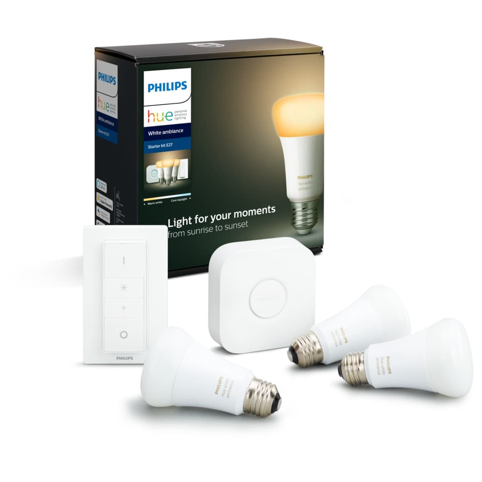 Philips Hue WA E27 Lyskilde A19 8.5W Startsett