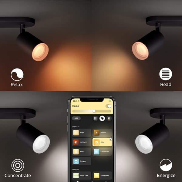 Philips Hue WCA Fugato Enkel Spotlight 5.7W Sort