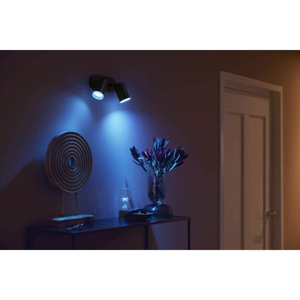 Philips Hue WCA Fugato Dobbel Spotlight 5.7W Sort