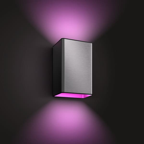 Philips Hue WCA Resonate Vegglampe 2x8W Rustfritt stål