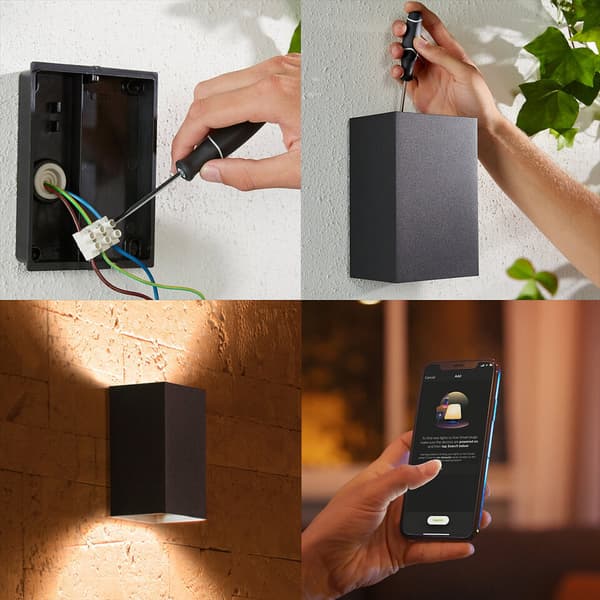Philips Hue WCA Resonate Vegglampe 2x8W Sort