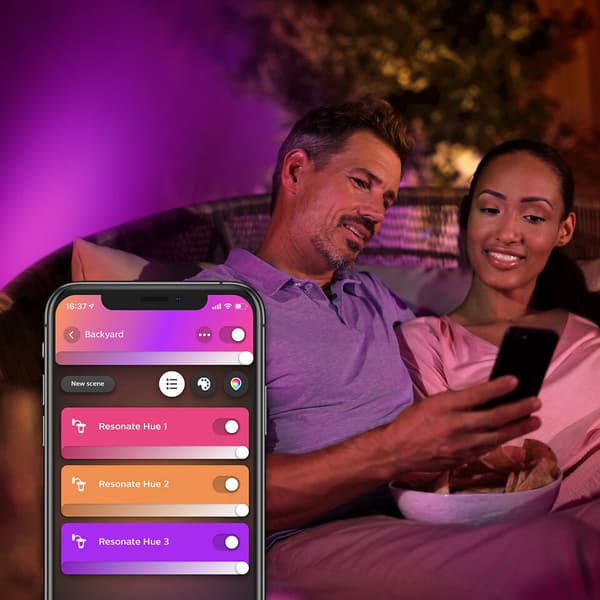 Philips Hue WCA Resonate Vegglampe 2x8W Sort