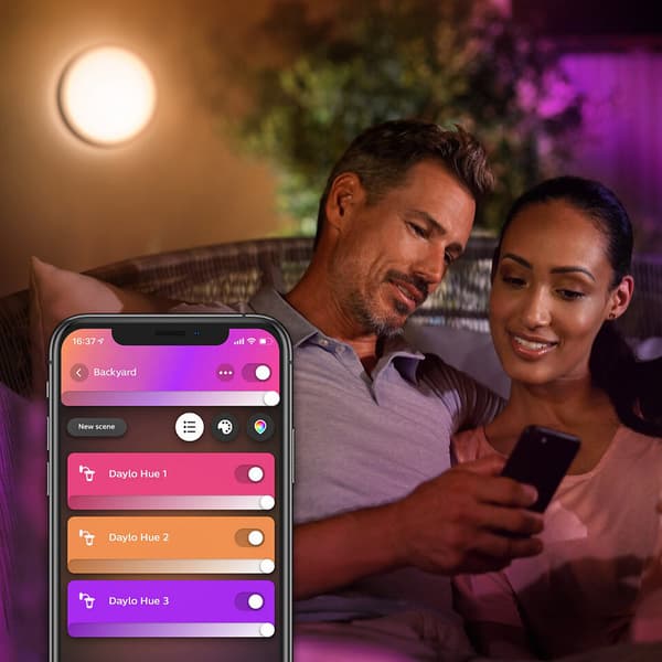 Philips Hue WCA Daylo Vegglampe 1x15W Rustfritt stål