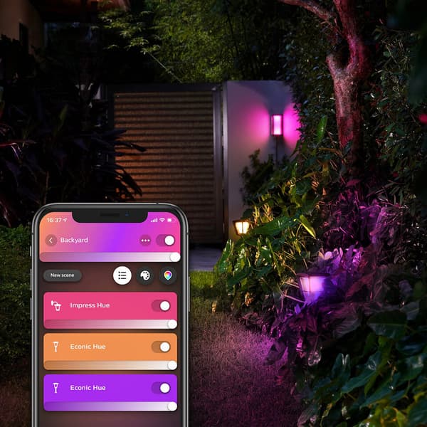 Philips Hue WCA Impress Vegglampe 1x8W Sort
