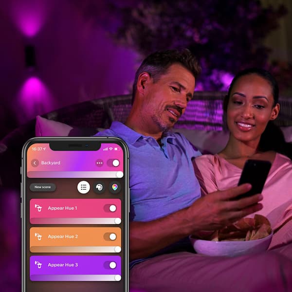 Philips Hue WCA Appear Vegglampe 2x8W Sort