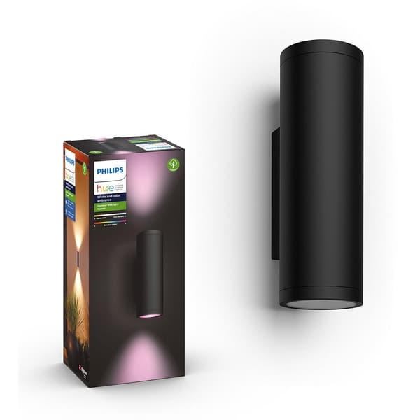 Philips Hue WCA Appear Vegglampe 2x8W Sort