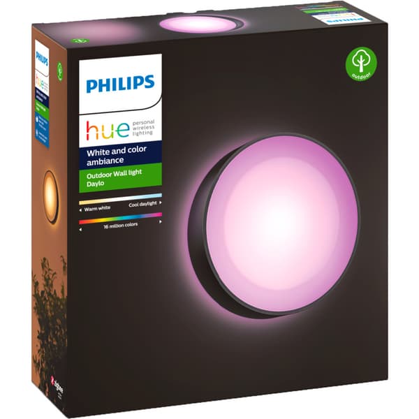 Philips Hue WCA Daylo Vegglampe 1x15W Sort
