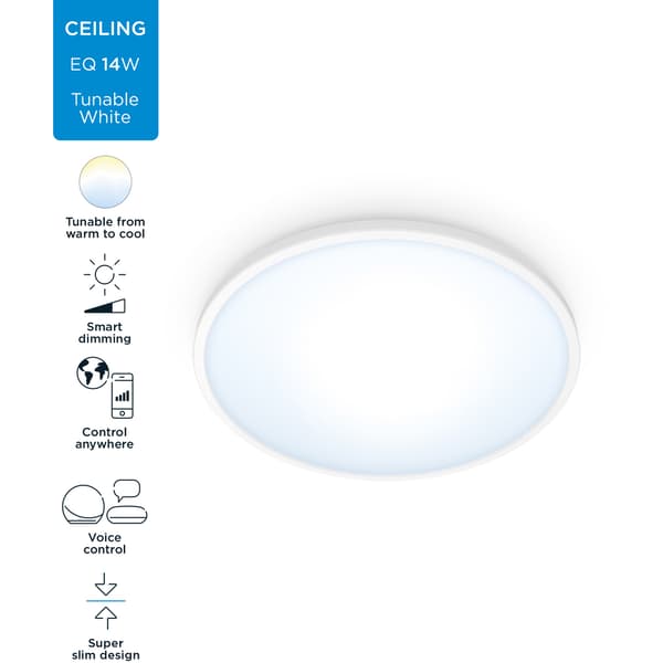 WiZ SuperSlim Plafond WA 14W Hvit