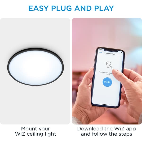 WiZ SuperSlim Plafond WA 14W Sort