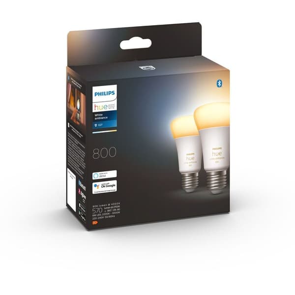 Philips Hue WA Lyskilde 6W A60 E27 2pk
