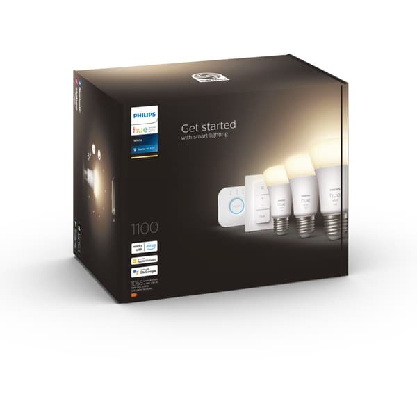 Philips Hue W Startsett Lyskilde 9.5W A60 E27 3pk