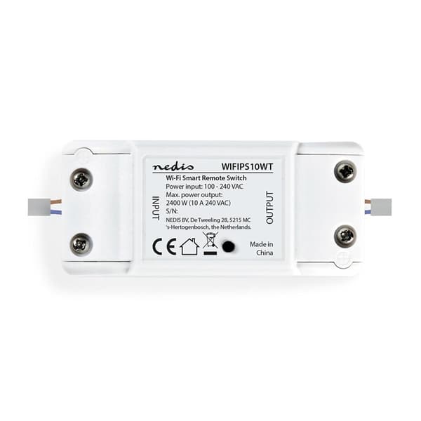 Nedis SmartLife Virtakytkin | Wi-Fi | 2400 W | Riviliitin | Sovellus saatavana kohteeseen: Android™ / IOS