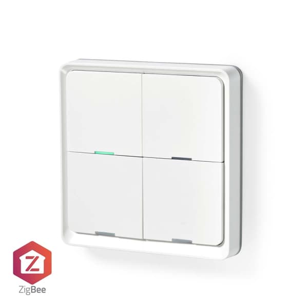 Nedis SmartLife Vægkontakt | Zigbee 3.0 | Vægbeslag | Android™ / IOS | Plastik | Hvid