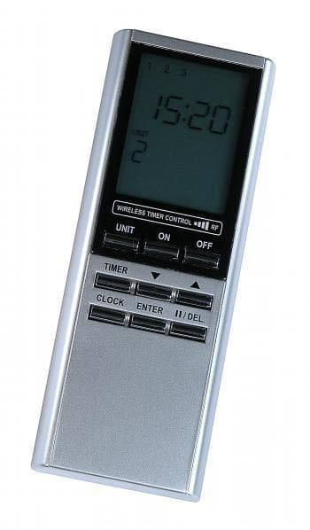 Nexa, trådlös digital fjärr, På/Av, dimmer, timer, klocka, 16 kanaler (TMT-918) Svart, Grå
