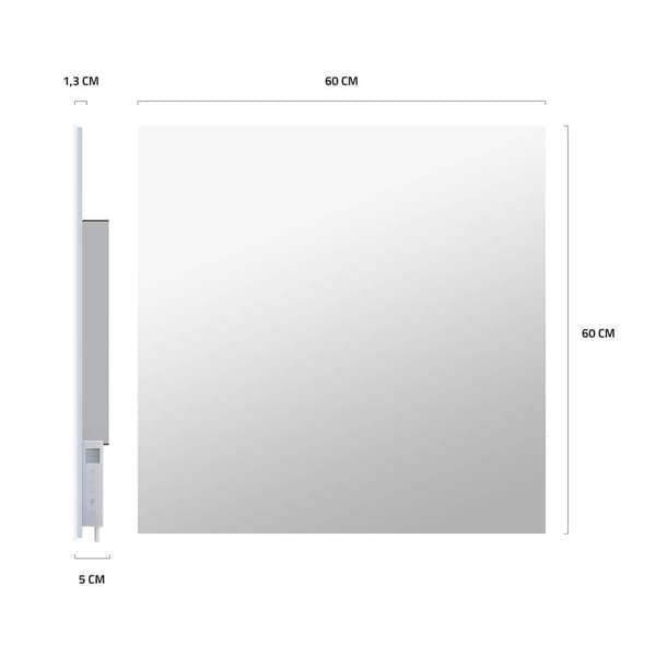 HOMBLI Smart Infrared Heater Glass Panel 400w Mirror