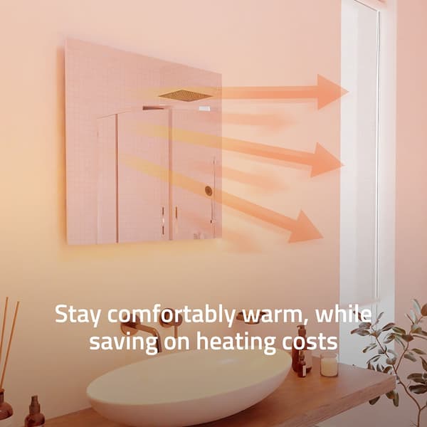 HOMBLI Smart Infrared Heater Glass Panel 400w Mirror