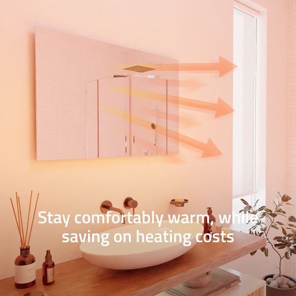 Hombli Smart Speil Infrarød Varmelegeme Glasspanel 600w