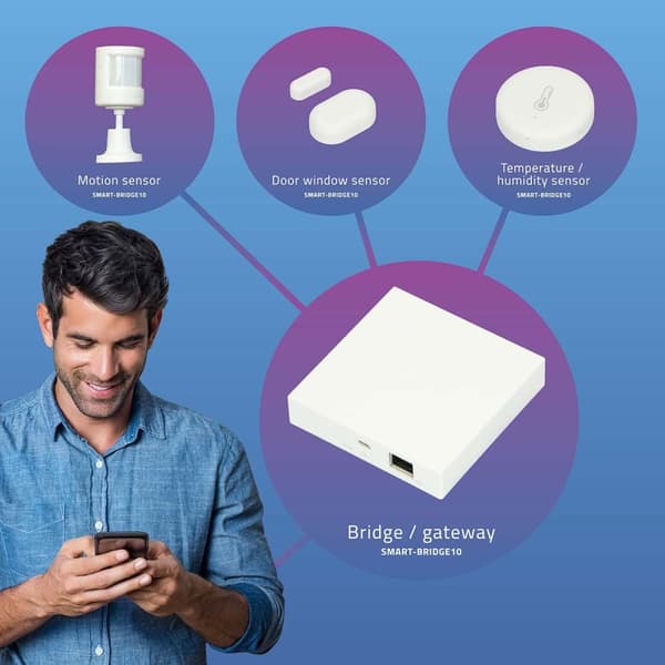 Alecto SMART-BRIDGE10 Liitäntäpiste Zigbee antureille verkkoon / internetiin