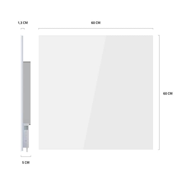 Hombli Smart Infrared Heater Glass Panel 400w White