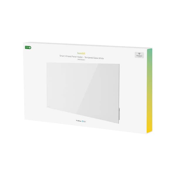 Hombli Smart Infrarød Varmer Glasspanel 600w Hvit