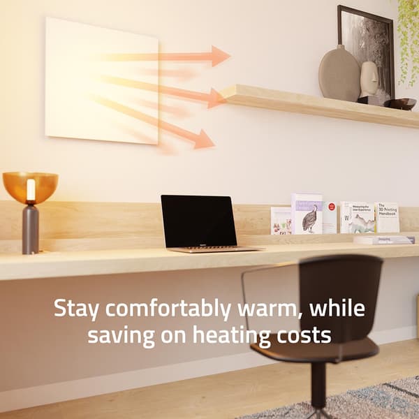 Hombli Smart Infrarød Varmer Metallpanel 350w Hvit