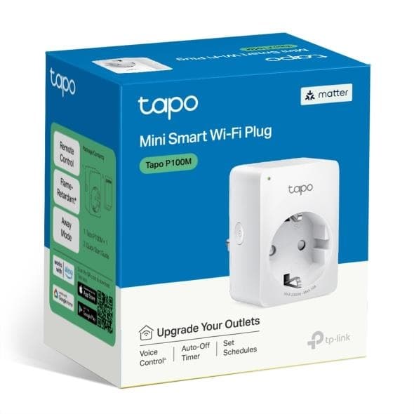 TP-Link Tapo Mini Smart Wi-Fi-uttag, Matter /Tapo P100M