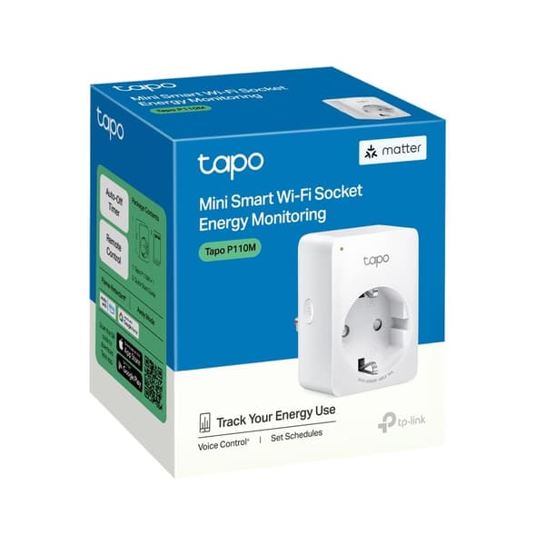 TP-Link Tapo Mini Smart Wi-Fi-stik, energiovervågning, Matter /Tapo P110M