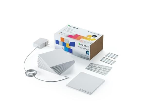 Nanoleaf Canvas Starter Kit - 9 paneler Hvit