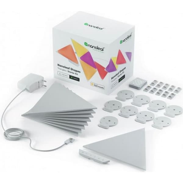 Nanoleaf Shapes - Triangles Starter Kit - 9 paneler Hvit