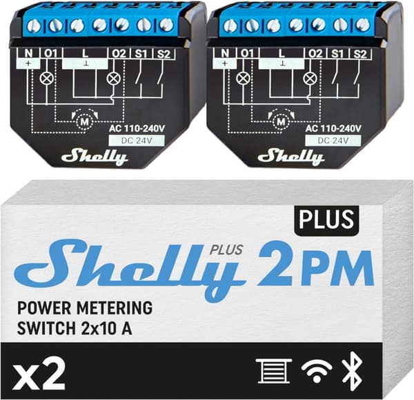 Shelly Plus 2PM (Dual Pack) - Løft oplevelsen af dit smarte hjem