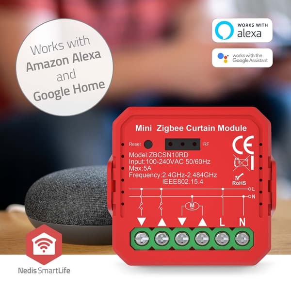 Nedis SmartLife Strömbrytare | Zigbee 3.0 | 1000 W | Terminalanslutning | App tillgänglig för: Android™ / IOS