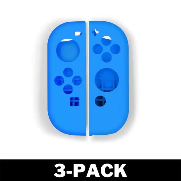 Silikonskydd kompatibla med Nintendo Switch Blå 3-Pack