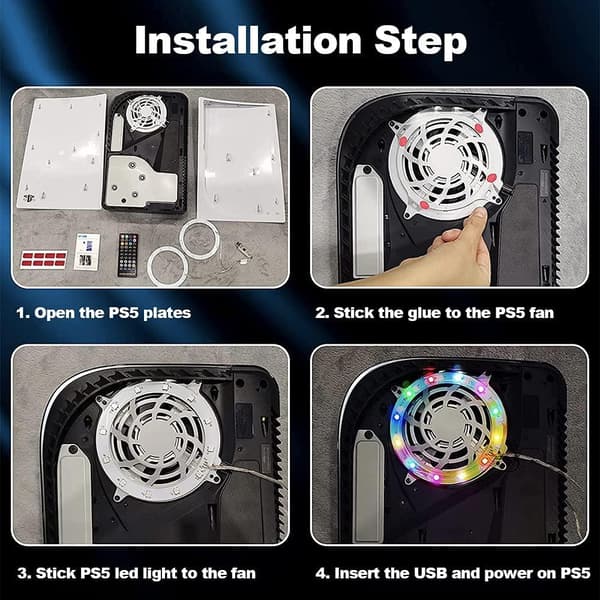 Led Ring Playstation 5 PS5 -sovellusohjattu + kaukosäädin