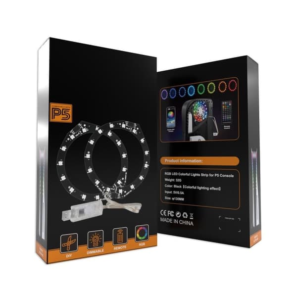 Led Ring Playstation 5 PS5 -sovellusohjattu + kaukosäädin