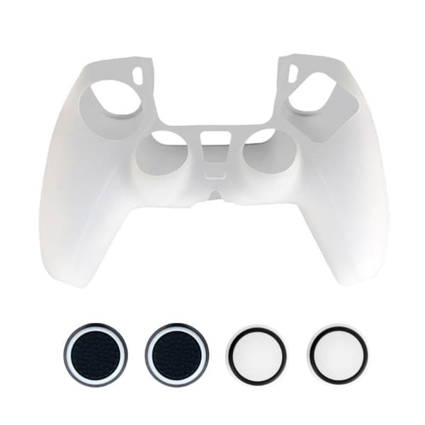 2x Silikonskydd för Playstation 5 PS5 Kontroll - Vit