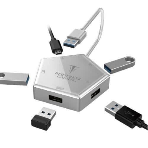 Game Converter 4 portar USB 3.0 GAME CONVERTER SILVER G1 för N-Switch-PS 5,4,3 / Xbox-one HERMOD