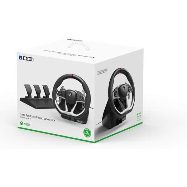 Racing Wheel - DLX - Force Feedback - Xbox Series X|S-kompatibel - Pedaler i verklig storlek - Robust klämning